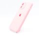 Силіконовий чохол Full Cover для iPhone 12 Pro Max light pink Full Camera