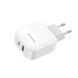 Мережевий блок живлення Borofone BA46A Premium PD+QC3.0 1USB/3A white