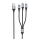 USB кабель Hoco X102 Fresh 3in1 charging data cable Lightning+micro+type-C 2.4A/1m black
