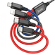USB кабель Hoco X76 Syper charging 4-in-1 USB to Type-C+Micro+Lightning+Type-C 1m 2A black